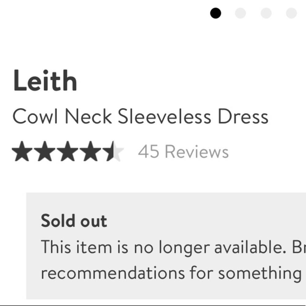 Leith cowl neck black sleeveless dress XS - Picture 4 of 8